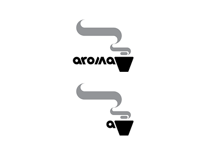 Aroma logo design in Illustrator adobe aroma coffee cup design illustrator logo