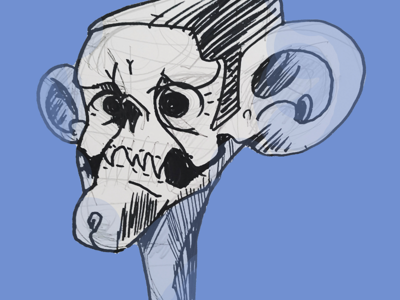 Skullmonkey skull monkey illustration