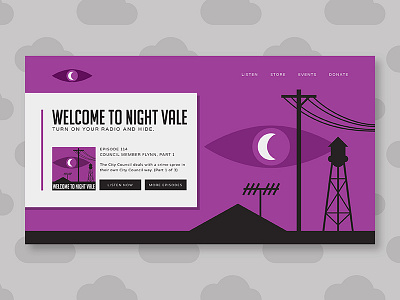 Daily UI #003 - Landing Page app daily ui landing page mobile podcast purple ui ux web