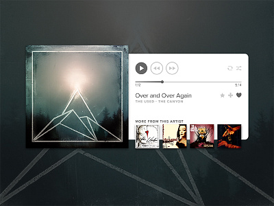 Daily UI #009 - Music Player daily ui dark mobile music player sad ui user experience ux web