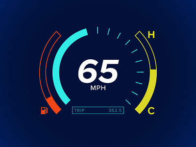 Daily UI #034 - Car Interface app car charts daily ui fast interface mobile neon speed ui user interface ux