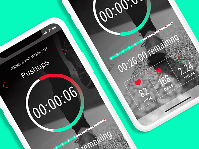 Daily UI #041 - Workout Tracker app charts daily ui iphonex mint mobile tracker ui user interface ux workout xd