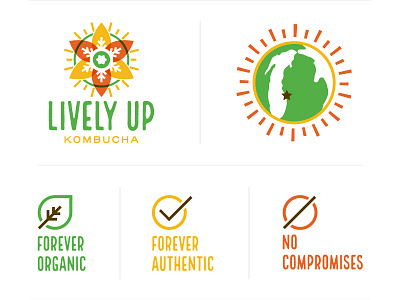 Lively Up Kombucha Branding