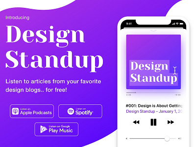 Introducing Design Standup app appdesign design designer designinspiration designstanduppodcast digitaldesign graphicdesign interaction interface motion podcast tech uiux userexperience ux uxdesign voicedesign webdesign websitedesigner