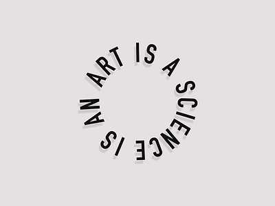 Art is a science is an art is a science...