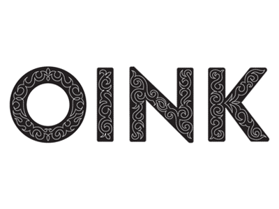 Oink logo mark secondary typography