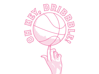 Oh hey, Dribbble! design etching flat icon illustration linework typography vector