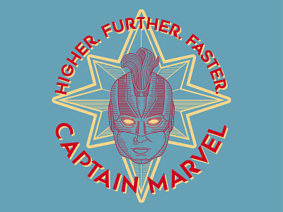 Captain Marvel badge badgedesign captainmarvel design etching graphicdesign icon illustration linework logo marvel portrait superhero typography vector