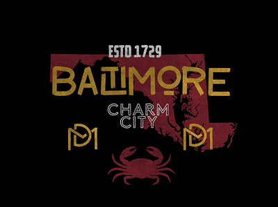 Baltimore badge badgedesign baltimore design flatdesign graphicdesign handdone handdonetype handlettering icon illustration ipadpro maryland procreate typography