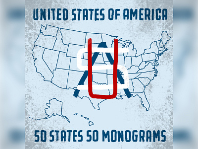 50 States 50 Monograms badge badgedesign design graphicdesign handlettering icon illustration ipadpro lettering logo typography