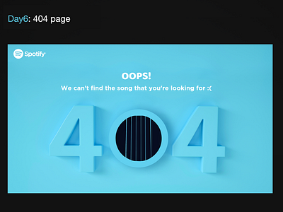 404 page 404 error page 404page music song spotify