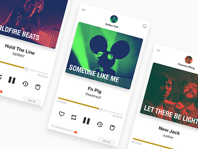Mixette - Music Player app concept gradient music player