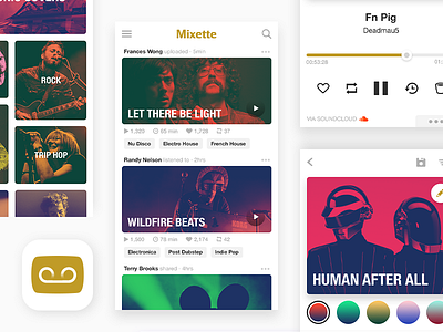 Mixette App app colors concept gradient icon music player
