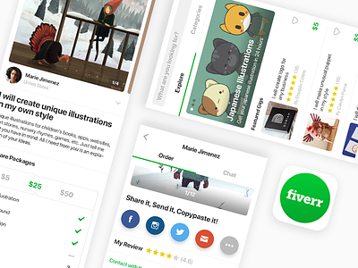 Fiverr App app gig icon markerplace