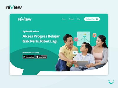 Review - Landing Page design indonesia landing page ui learning management system simple ui ux website