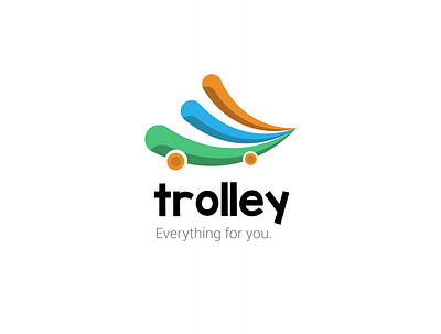 Trolley Logo graphicdesign logodesign shopping logo