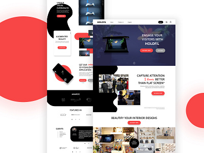 Holofil Landing Page Redesigned design landing page redesign uidesign ux ui design web website