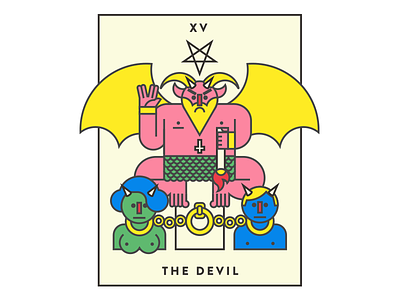 The Devil color design devil illustration tarot