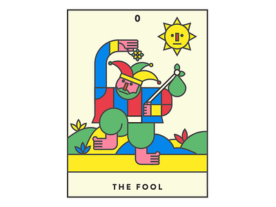 The Fool color design devil fool illustration shapes tarot