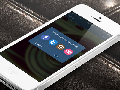 Social Option Box design facebook flat instagram interface ios7 twitter ui ux