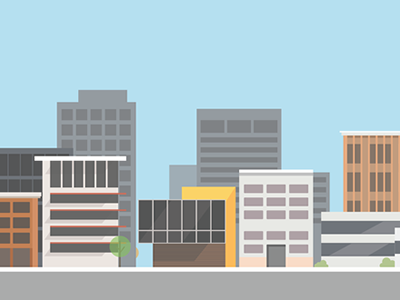 Buildings Group building downtown green illustrator office vector