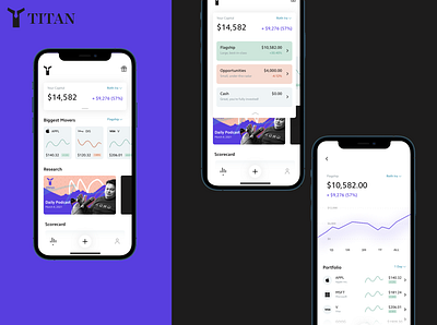 Titan Invest finance fintech app ios ui