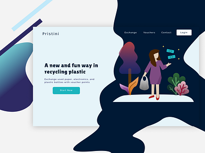 Pristini - Plastic Recycle Platform design minimal ui ui design ux ux design web web design