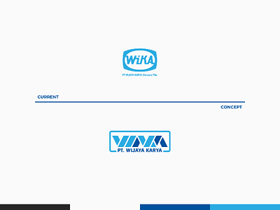Redesign WIKA blue design engineering graphic indonesia industries logo logo concept logogram logotype redesign wijaya karya wika