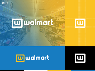 Redesign Walmart [IV] blue design graphic indonesia industries logo logo concept logogram logotype mart redesign walmart yellow