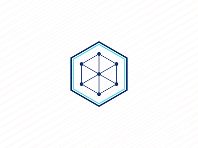 Hexagon Constellation blue branding constellation cube design graphic design hexagon indonesia logo logogram minimalist simple stars