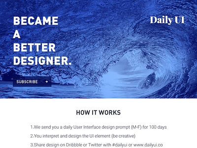 Daily UI #100 Redesign Daily UI Landing Page