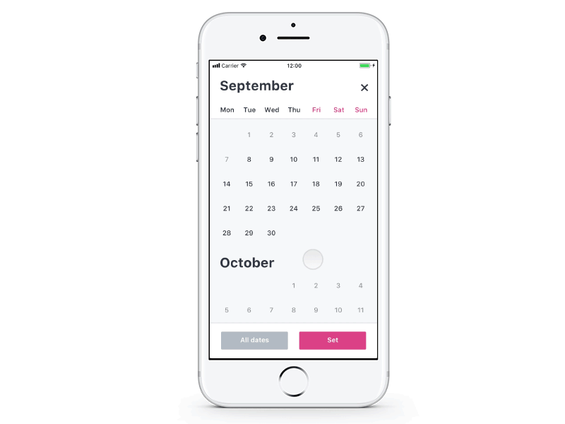 IOS 11 Style calendar calendar ios11 iphone