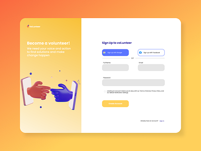 Daily UI 001 - Sign up page