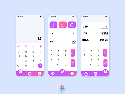 DailyUI 004 - Calculator mobile app UI