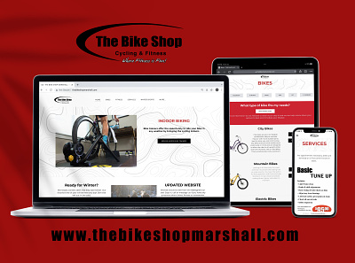 The Bike Shop Website bicycle website bicycles bike website cycling digital mockup fitness graphic design local website mobile mockup small business small business website ui ux website website design website mockup weebly
