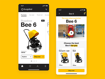 Bugaboo - Concept App Design bugaboo figma purchair ui ui design