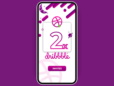 2 Dribbble Invites app creative designer draft dribble giveaway invitation sketch