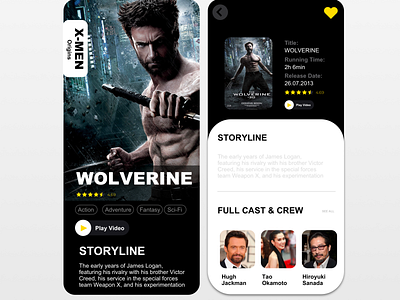 the WOLVERINE | X-MEN design app experiment graphic design illustration movie app sketch wolverine x men origins
