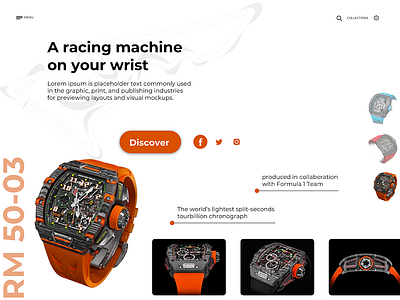 Racing Machine on your wrist | Full Project experiment idea illustration interaction sketch ui ux website