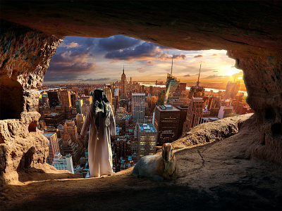 When Two Worlds Meet city collage digital manipulation landscape manipulation photo manipulation photography photoshop scene