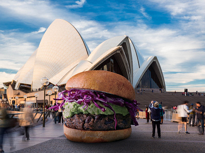 I Got Big Buns And I Cannot Lie architecture buns burger burgers collage food image manipulation manipulation meat music photo manipulation photoshop sydney opera house