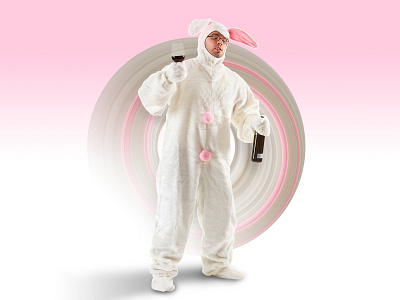 The Easter Bunny is Drunk alcohol bunny costume cute drinking drunk ears easter easter bunny easter rabbit fluffy fun funny photo manipulation photoshop pink rabbit suit swirl wine