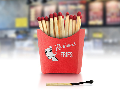 Fire Fries burnt chips diner fast food fire food fries hungry manipulation matches matchsticks red redheads restaurant