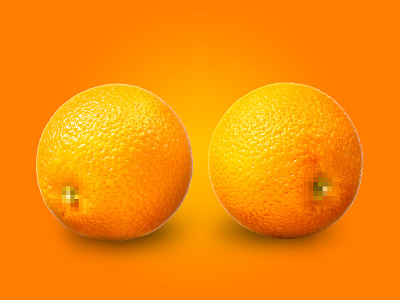 C E N S O R E D censored collage creative creative concept fruit gradient minimalist minimalist design oranges pixelated vitamin yellow