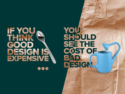 If you think good design is expensive... contrast craft craft paper good design humor humour illustration paper paper texture photoshop poster quote texture typography