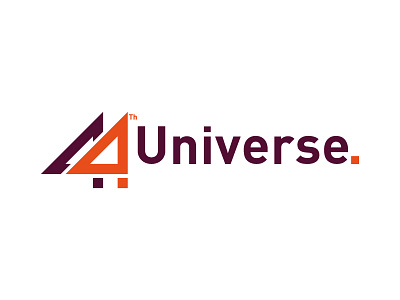 44th Universe branding icon logo typography