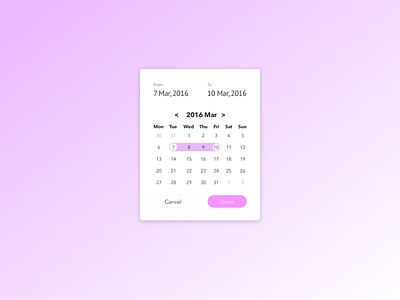 Daily UI practice - 080 Date picker dailyui dailyui080 design practice ui user interface