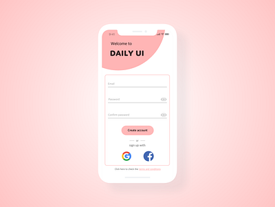 Daily UI practice - 001 sign up dailyui design practice ui user interface