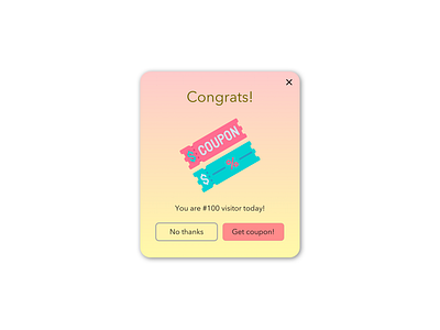 Daily UI practice - 016 Pop up