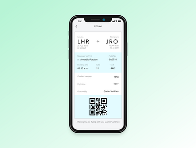 Daily UI practice - 024 Boarding pass dailyui dailyui024 design practice ui user interface